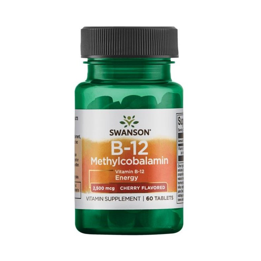 SWANSON VITAMIN B-12 METHYLCOBALAMIN 2500MCG CHERRY - 60 TABLETS
