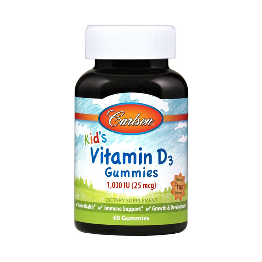 CARLSON LABS KID'S VITAMIN D3 GUMMIES 1000 IU NATURAL FRUIT - 60 GUMMIES