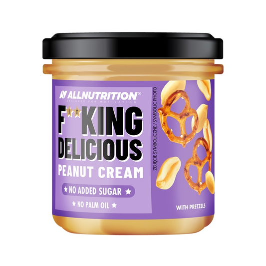 ALLNUTRITION FITKING DELICIOUS PEANUT CREAM WITH PRETZELS - 350 GRAMS