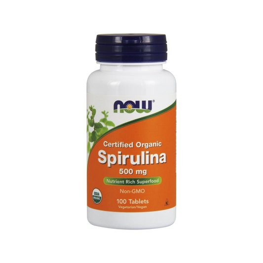 NOW FOODS SPIRULINA 500MG - 100 TABLETS
