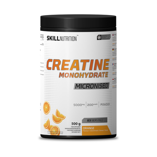 SKILL NUTRITION MICRONISED CREATINE MONOHYDRATE FLAVOURED ORANGE - 500 GRAMS