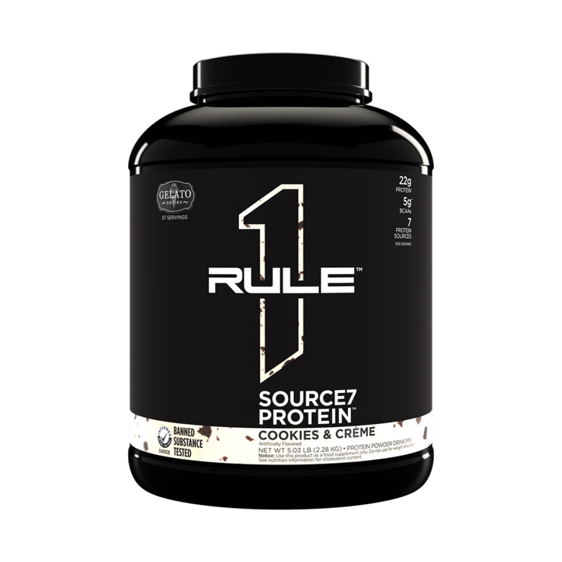 RULE ONE SOURCE7 PROTEIN COOKIES & CREME GELATO - 2280 GRAMS