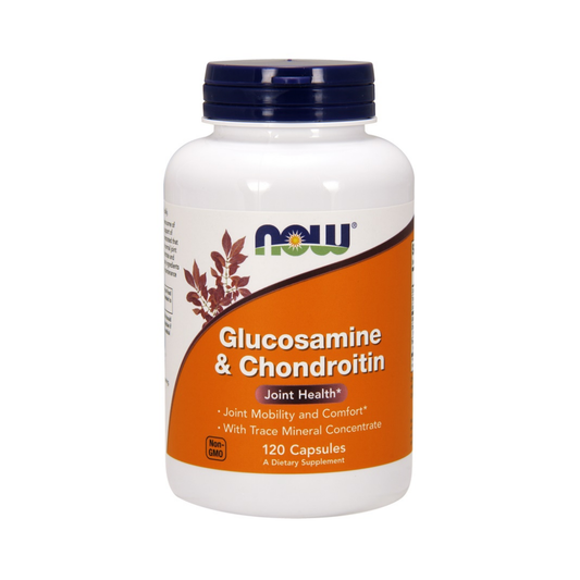 NOW FOODS GLUCOSAMINE & CHONDROITIN WITH TRACE MINERAL CONCENTRATE - 120 CAPS