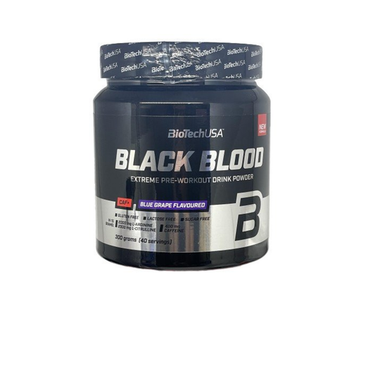 BIOTECHUSA BLACK BLOOD CAF+ BLUE GRAPE - 300 GRAMS