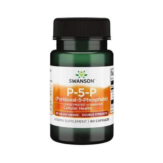 SWANSON P-5-P (PYRIDOXAL-5-PHOSPHATE) COENZYMATED VITAMIN B6 40MG - 60 CAPS