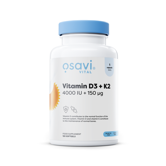 OSAVI VITAMIN D3 + K2 4000IU + 150MCG - 120 SOFTGELS