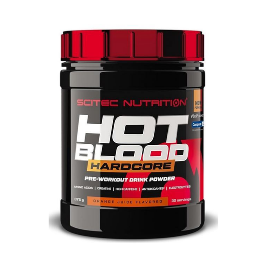 SCITEC HOT BLOOD HARDCORE ORANGE JUICE - 375 GRAMS