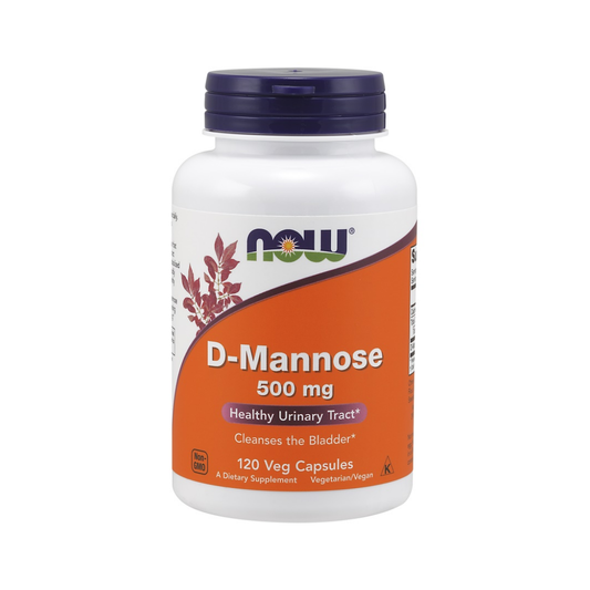 NOW FOODS D-MANNOSE 500MG - 120 VCAPS