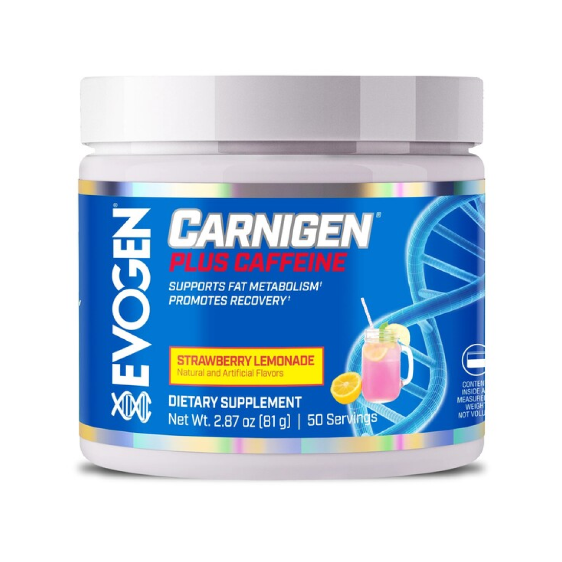 EVOGEN CARNIGEN PLUS CAFFEINE STRAWBERRY LEMONADE - 81 GRAMS