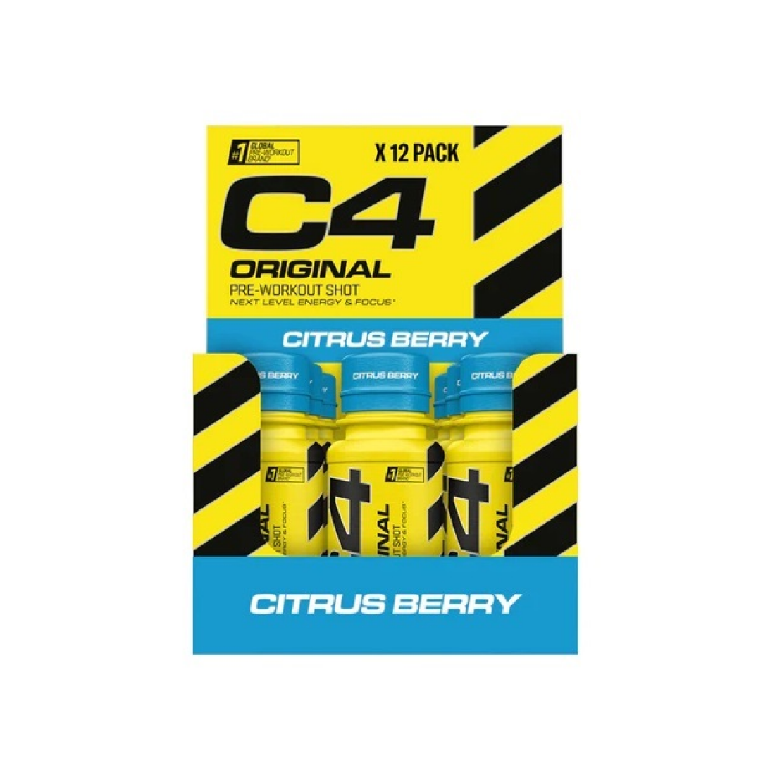 CELLUCOR C4 ORIGINAL PRE-WORKOUT SHOT CITRUS BERRY - 12 X 60 ML