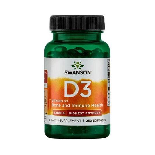 SWANSON VITAMIN D-3 5000 IU - 250 SOFTGELS
