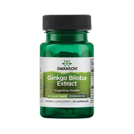SWANSON GINKGO BILOBA EXTRACT 60MG - 30 CAPS