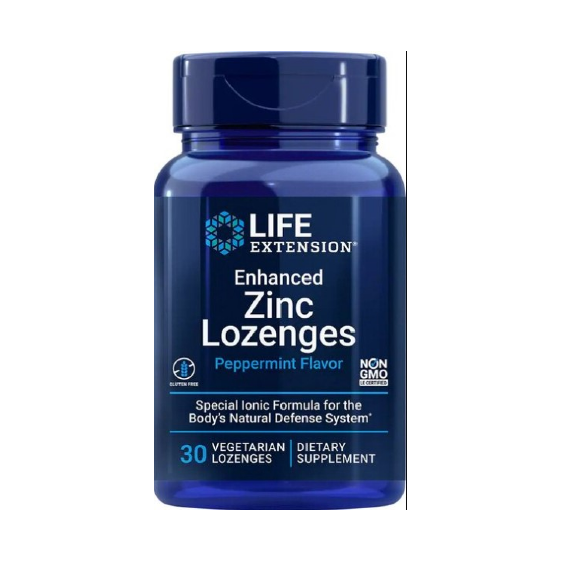 LIFE EXTENSION ENHANCED ZINC LOZENGES PEPPERMINT - 30 VEGETARIAN LOZENGES