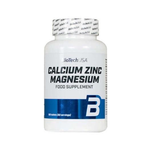 BIOTECHUSA CALCIUM ZINC MAGNESIUM - 100 TABLETS