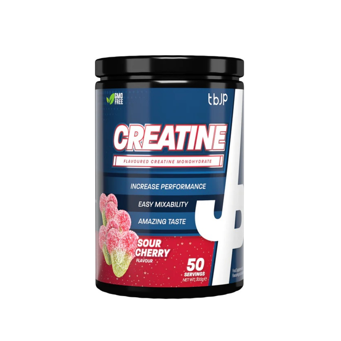 TRAINED BY JP CREATINE SOUR CHERRY (TUB) - 300 GRAMS