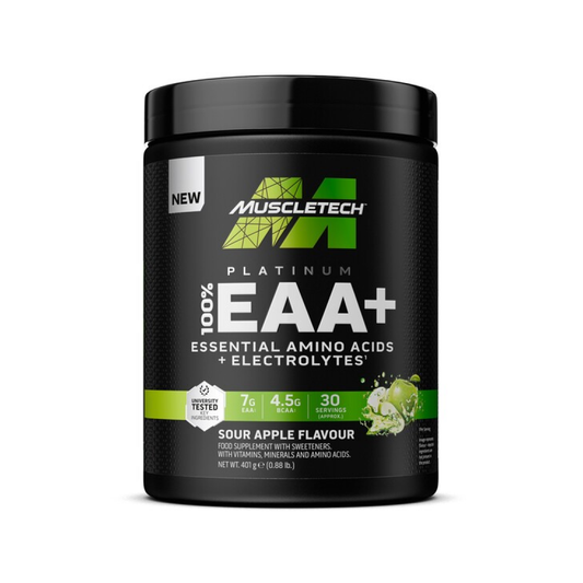 MUSCLETECH PLATINUM 100% EAA+ SOUR APPLE - 401 GRAMS