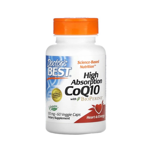 DOCTOR'S BEST HIGH ABSORPTION COQ10 WITH BIOPERINE 100MG - 60 VCAPS