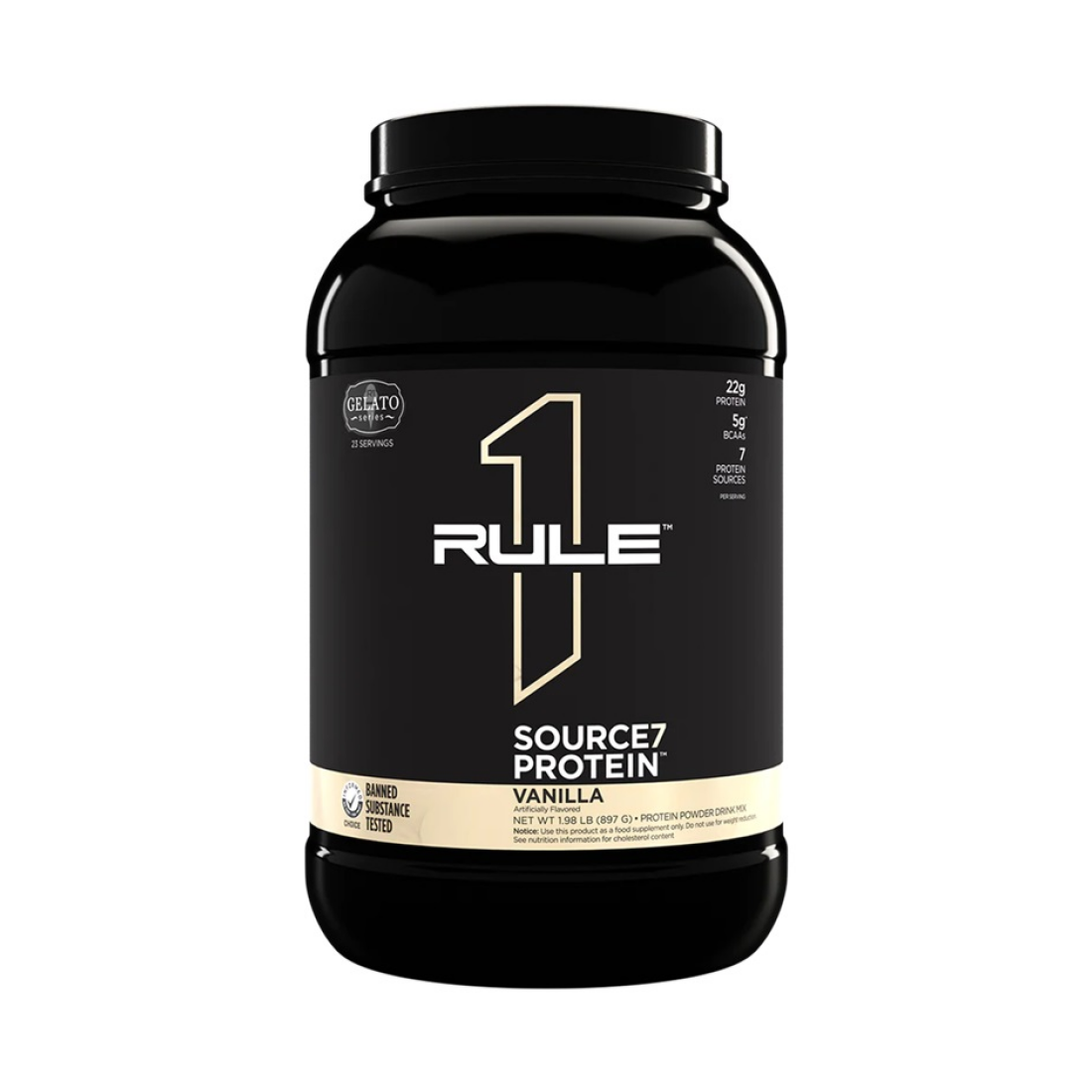 RULE ONE SOURCE7 PROTEIN VANILLA GELATO - 897 GRAMS
