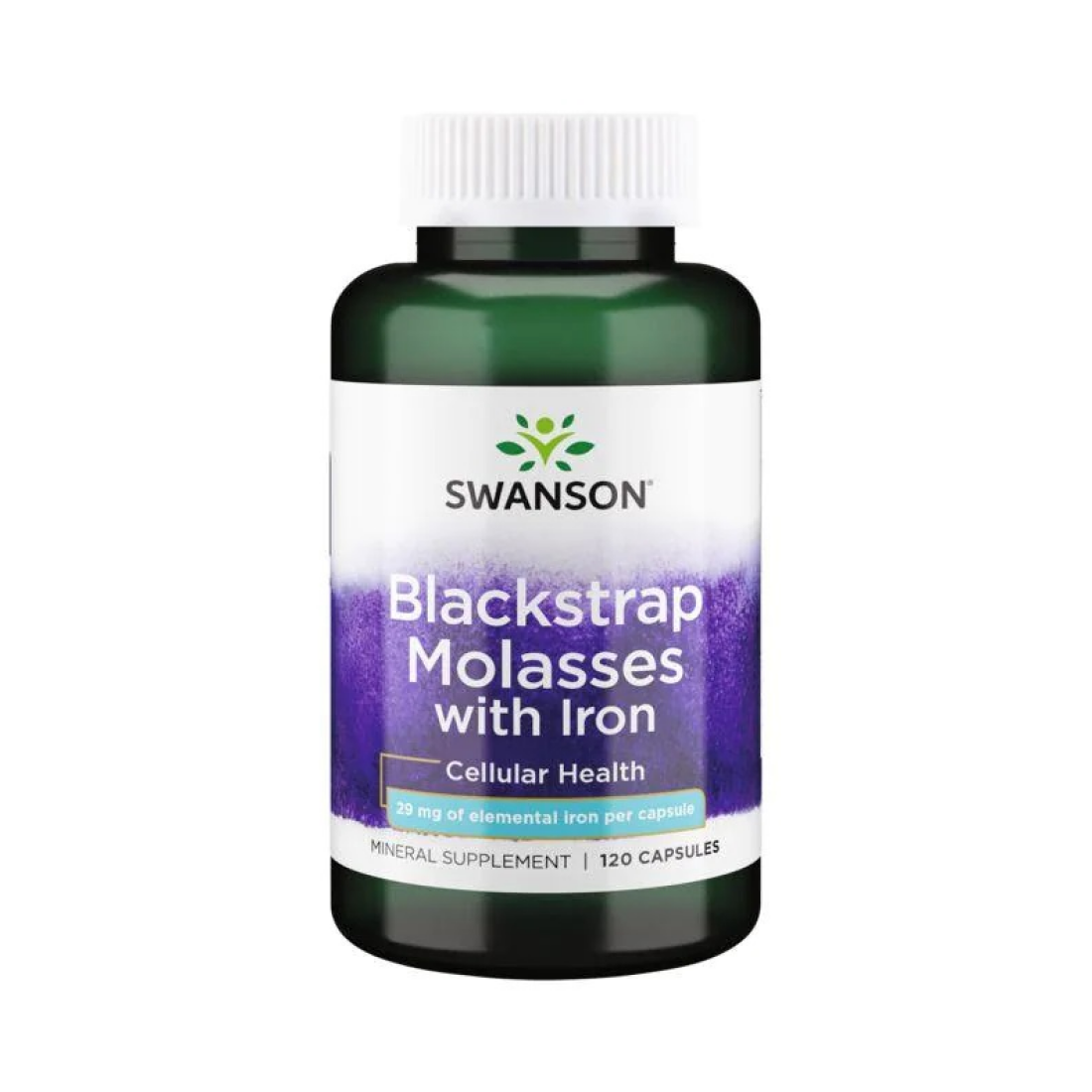 SWANSON BLACKSTRAP MOLASSES WITH IRON 29MG - 120 CAPS