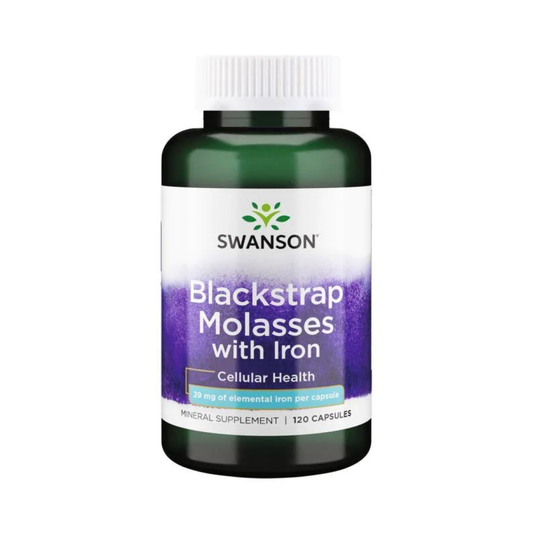 SWANSON BLACKSTRAP MOLASSES WITH IRON 29MG - 120 CAPS