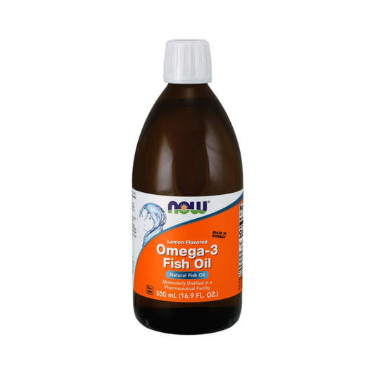 NOW FOODS OMEGA-3 FISH OIL LIQUID LEMON - 500 ML