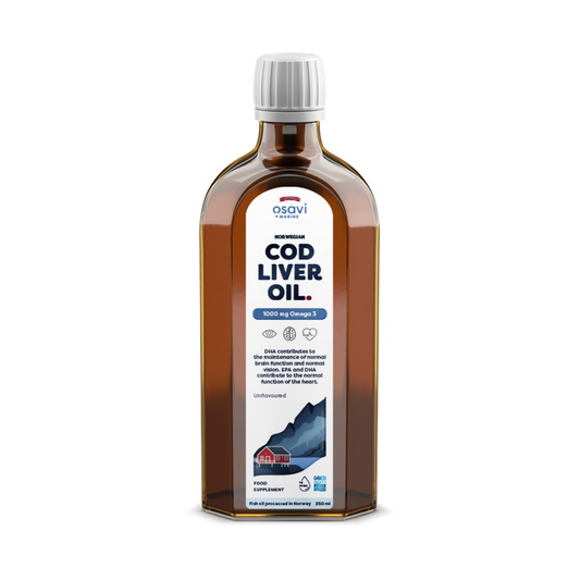 OSAVI NORWEGIAN COD LIVER OIL 1000MG OMEGA 3 (UNFLAVOURED) - 250 ML
