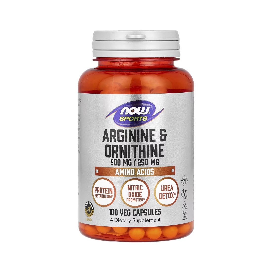 NOW FOODS ARGININE & ORNITHINE - 100 VCAPS