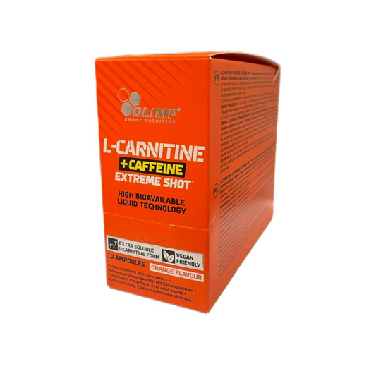 OLIMP NUTRITION L-CARNITINE + CAFFEINE EXTREME SHOT ORANGE - 10 X 25 ML