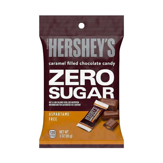HERSHEY'S SUGAR FREE CARAMEL FILLED CHOCOLATES BAG - 85 GRAMS