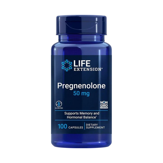 LIFE EXTENSION PREGNENOLONE 50MG - 100 CAPS
