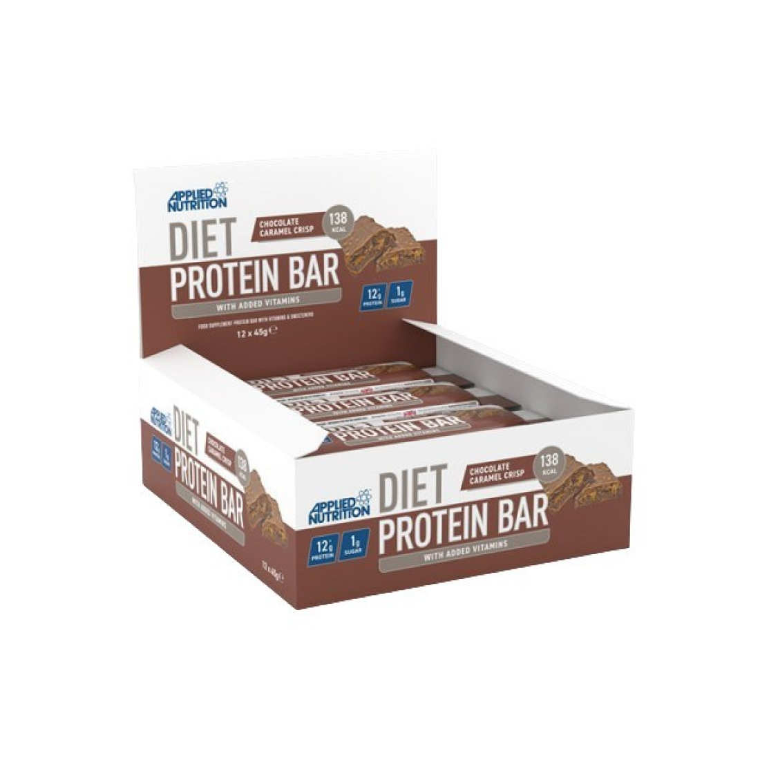 APPLIED NUTRITION DIET PROTEIN BAR CHOCOLATE CARAMEL CRISP - 12 X 45G
