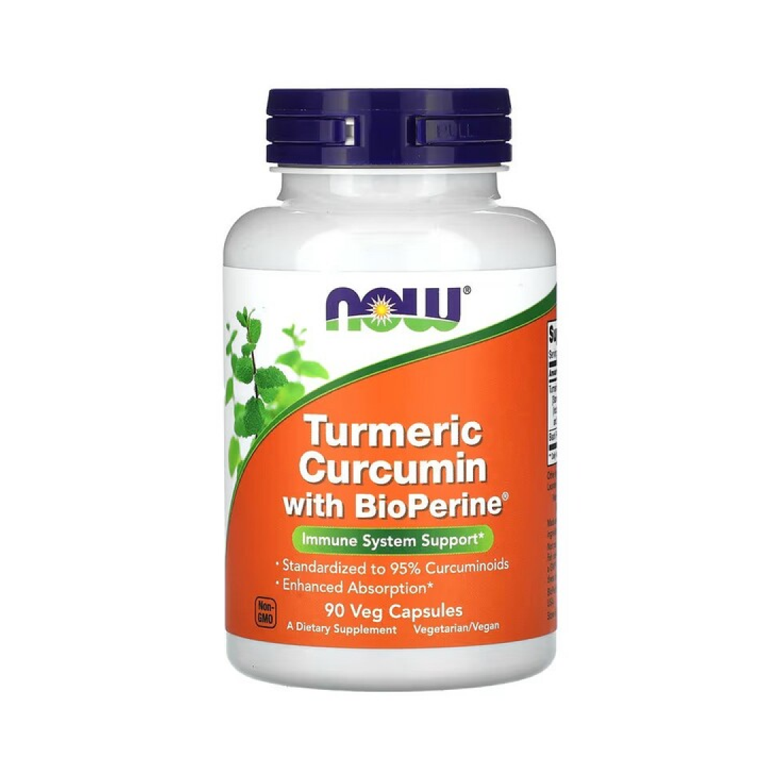 NOW FOODS TURMERIC CURCUMIN WITH BIOPERINE - 90 VCAPS