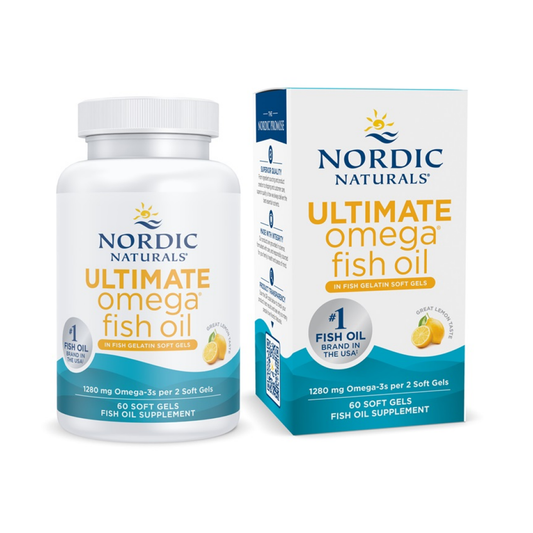NORDIC NATURALS ULTIMATE OMEGA IN FISH GELATIN 1280MG LEMON - 60 SOFTGELS