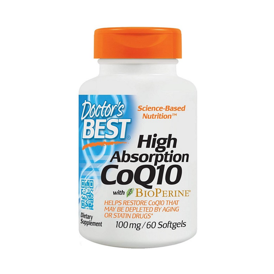 DOCTOR'S BEST HIGH ABSORPTION COQ10 WITH BIOPERINE 100MG - 60 SOFTGELS