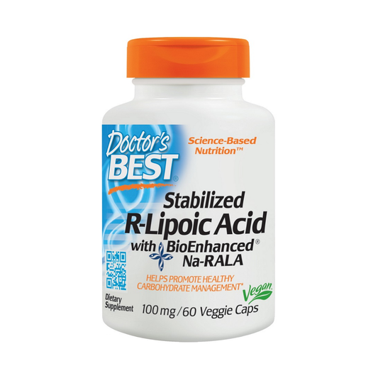 DOCTOR'S BEST STABILIZED R-LIPOIC ACID WITH NA-RALA 100MG - 60 VCAPS