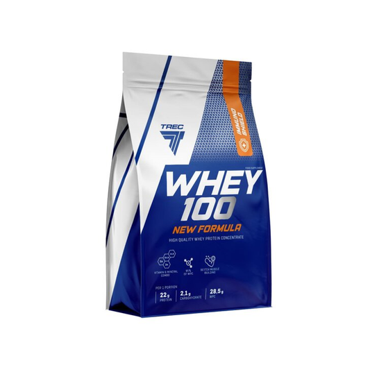 TREC NUTRITION WHEY 100 - NEW FORMULA STRAWBERRY CREAM - 700 GRAMS