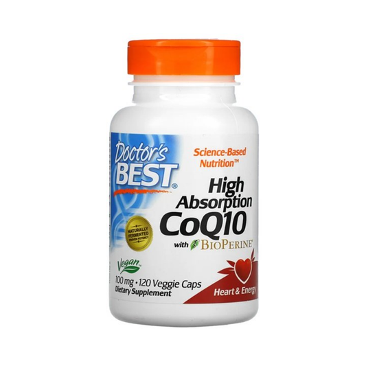 DOCTOR'S BEST HIGH ABSORPTION COQ10 WITH BIOPERINE 100MG - 120 VCAPS