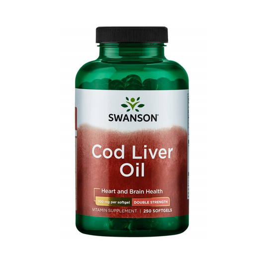 SWANSON COD LIVER OIL 700MG DOUBLE-STRENGTH - 250 SOFTGELS
