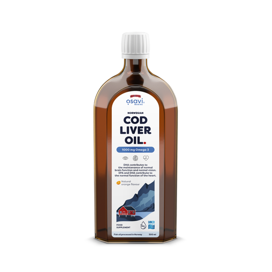 OSAVI NORWEGIAN COD LIVER OIL 1000MG OMEGA 3 (ORANGE) - 500 ML