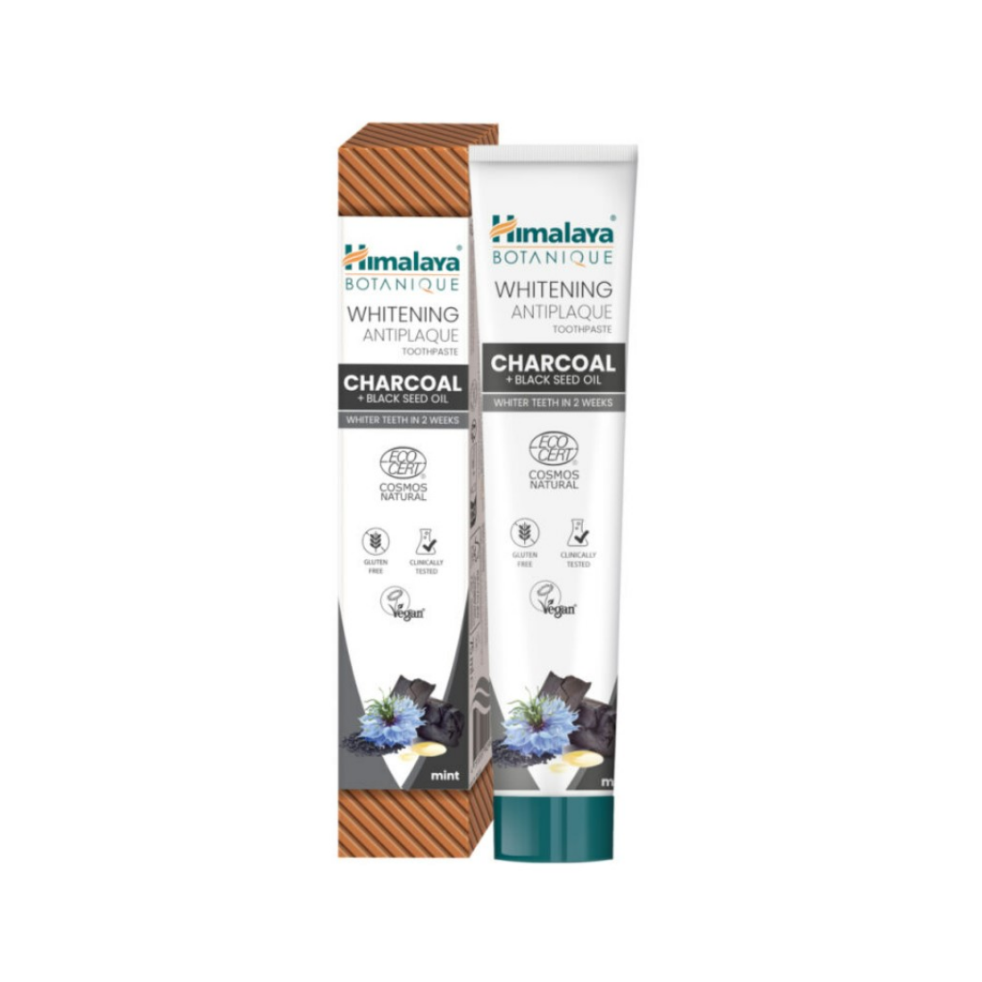 HIMALAYA WHITENING ANTIPLAQUE TOOTHPASTE CHARCOAL + BLACK SEED OIL MINT - 75ML