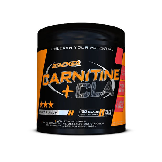 STACKER2 EUROPE CARNITINE + CLA FRUIT PUNCH - 120 GRAMS