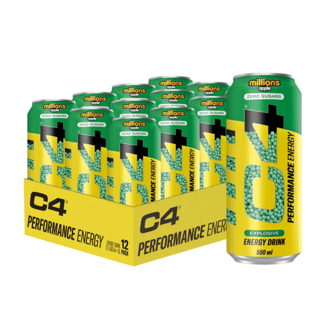 CELLUCOR C4 PERFORMANCE ENERGY MILLIONS APPLE - 12 X 500 ML