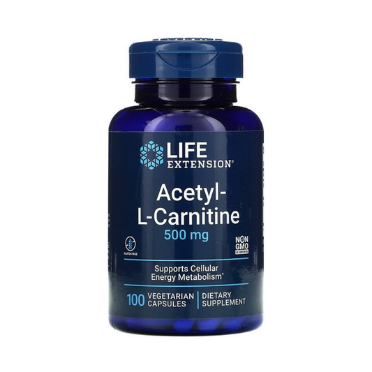 LIFE EXTENSION ACETYL-L-CARNITINE 500MG - 100 VCAPS