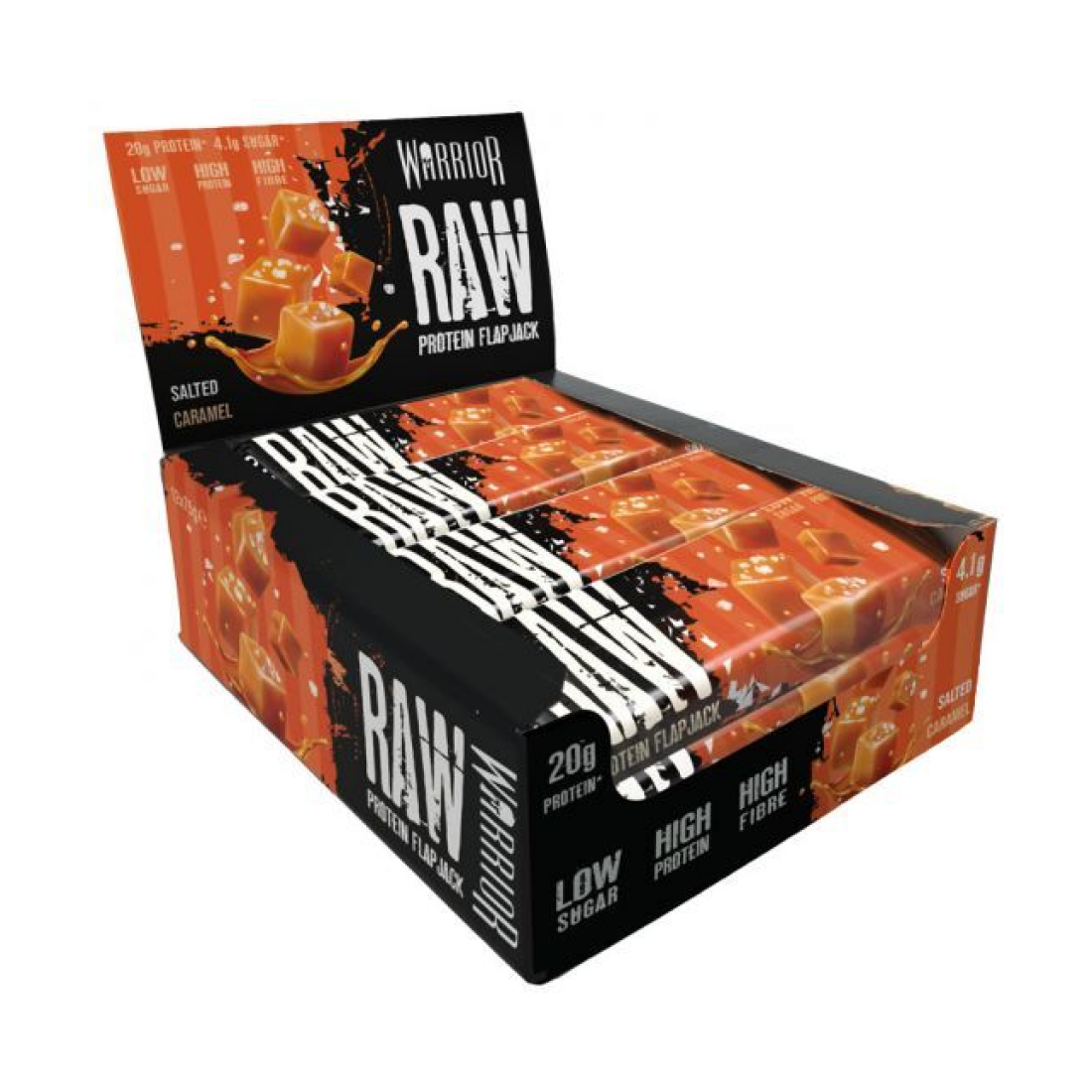 WARRIOR RAW PROTEIN FLAPJACK SALTED CARAMEL - 12 BARS