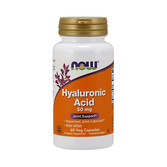 NOW FOODS HYALURONIC ACID WITH MSM 50MG - 60 VCAPS