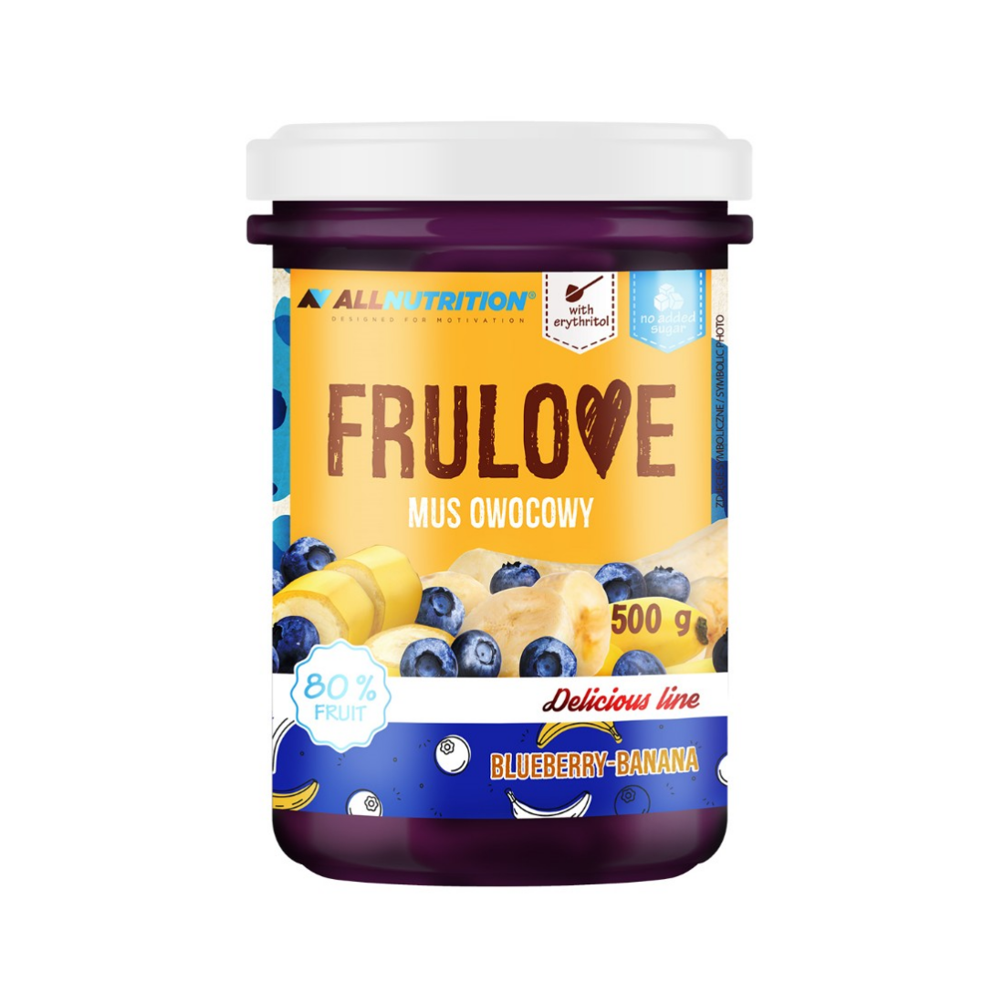 ALLNUTRITION FRULOVE MOUSSE BLUEBERRY-BANANA - 500 GRAMS