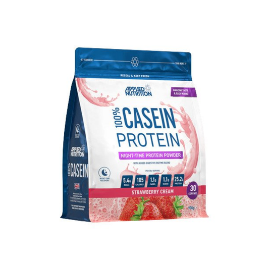APPLIED NUTRITION 100% CASEIN PROTEIN STRAWBERRY CREAM - 900 GRAMS