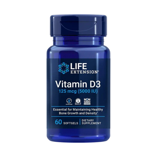LIFE EXTENSION VITAMIN D3 5000IU - 60 SOFTGELS