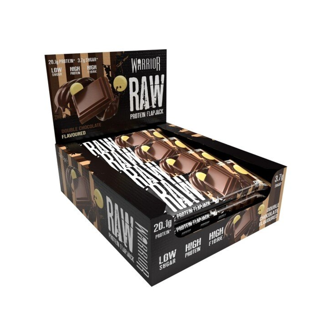 WARRIOR RAW PROTEIN FLAPJACK DOUBLE CHOCOLATE - 12 BARS