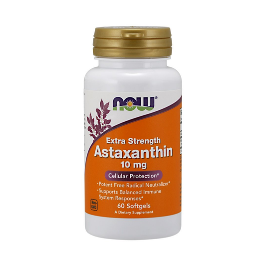 NOW FOODS ASTAXANTHIN EXTRA STRENGTH 10MG - 60 SOFTGELS